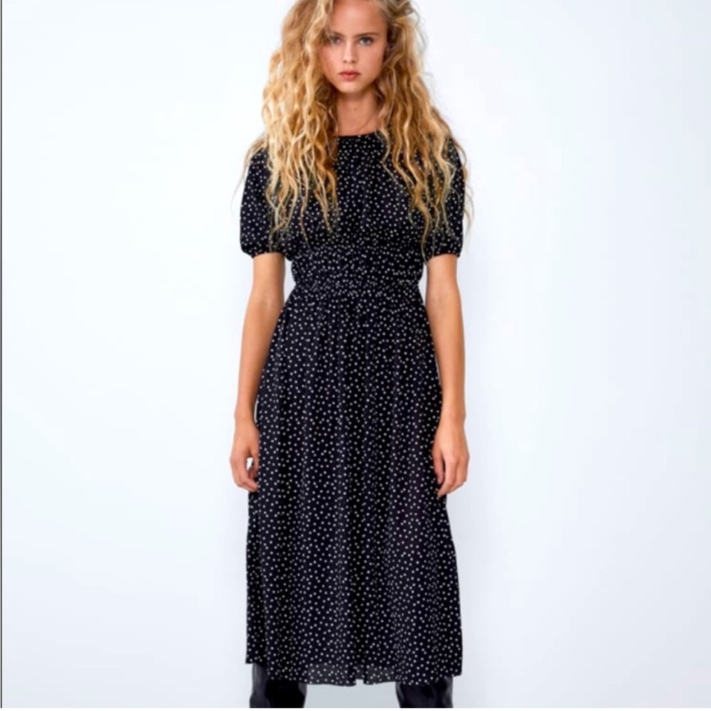 Zara Polka Dot MIDI Dress
